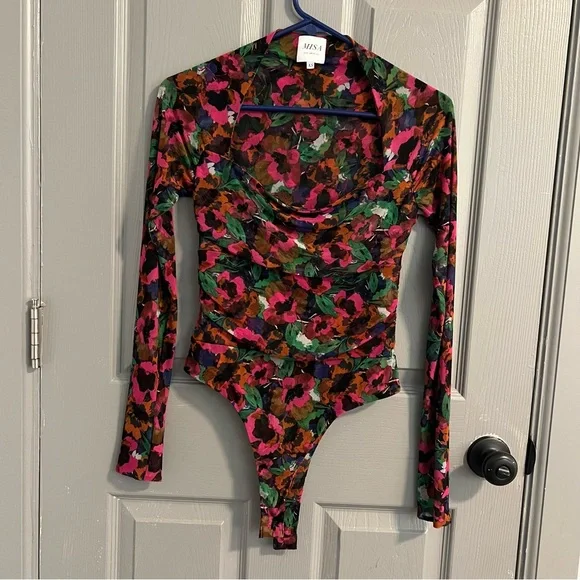 Misa Hayworth Multicolor Floral Bodysuit - Picture 2 of 5